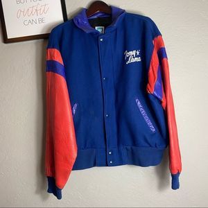 Vintage Rare Tony Lama employee promotional leather varsity coat
